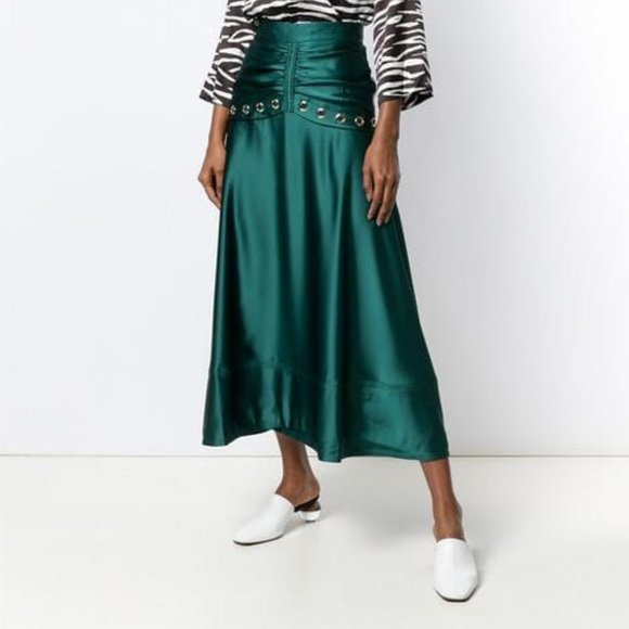 SELF-PORTRAIT Eyelet midi skirt